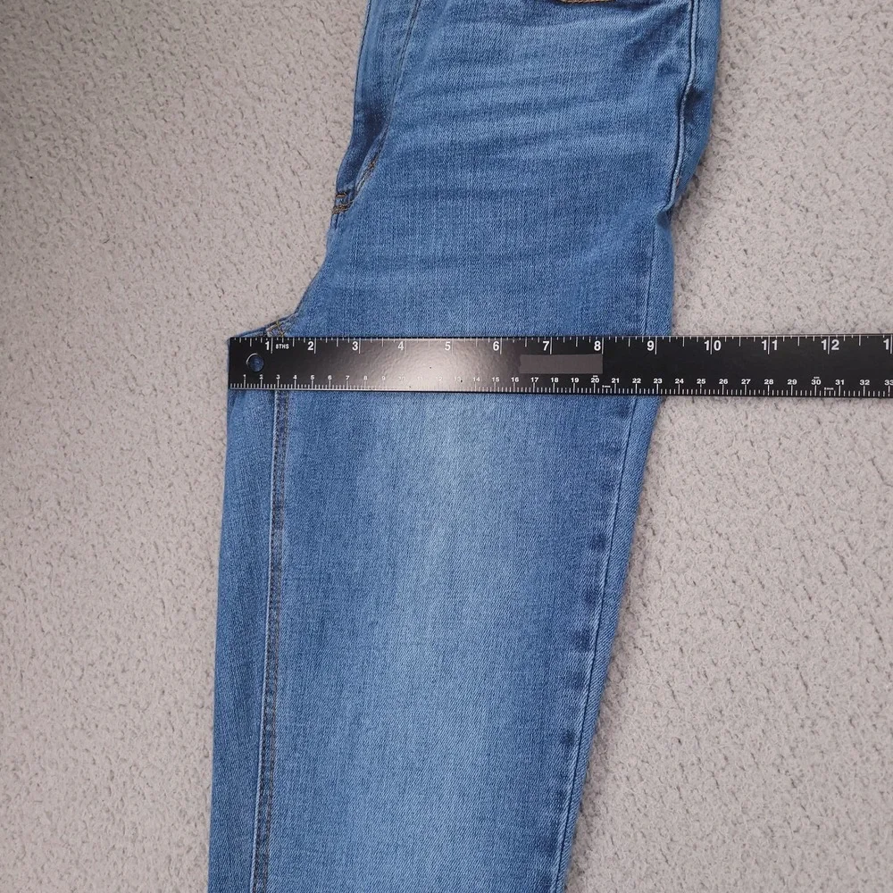 JUDY BLUE Jeans Size 7/28 Skinny Vintage Shield Pockets Raw Hem Blue Denim